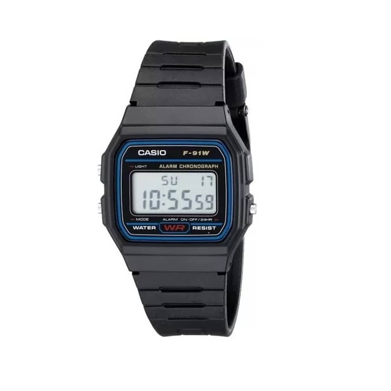 Reloj Casio Digital Modelo F91w-3dg Negro De Resina image number 0.0
