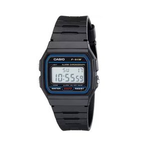 Reloj Casio Digital Modelo F91w-3dg Negro De Resina