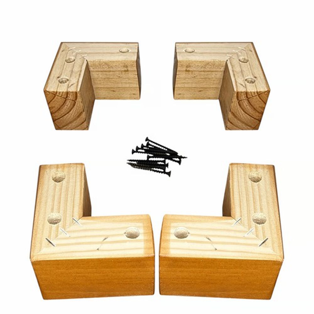 Kit 4 Patas Tipo L - Altura 6.5 Cm (miel) image number 0.0