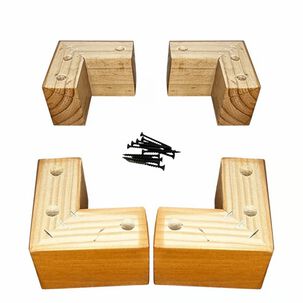 Kit 4 Patas Tipo L - Altura 6.5 Cm (miel)