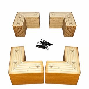 Kit 4 Patas Tipo L - Altura 6.5 Cm (miel)