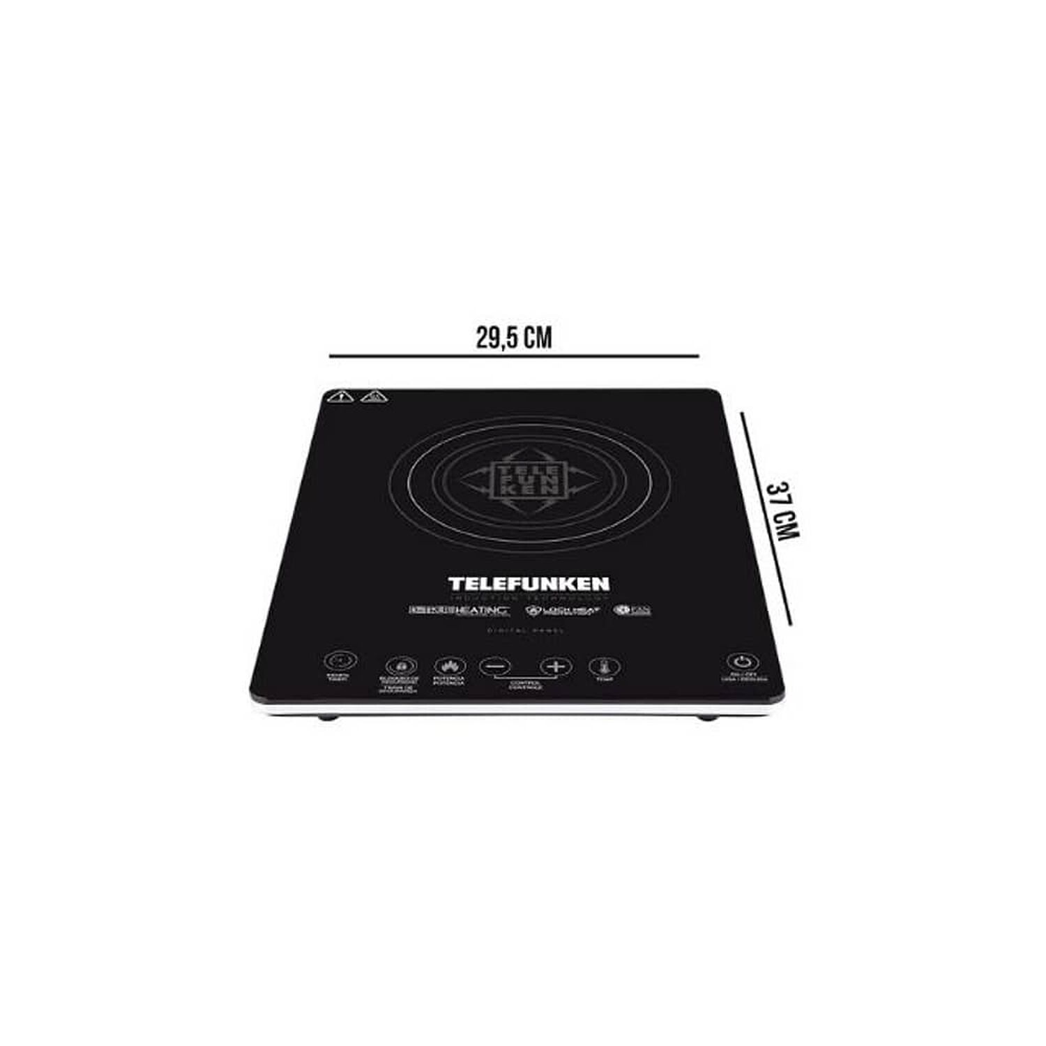 Cocinilla El&eacute;ctrica Por Inducci&oacute;n Telefunken Tf Ai9000 220v 2100w Potencia T&aacute;ctil Vidrio image number 2.0