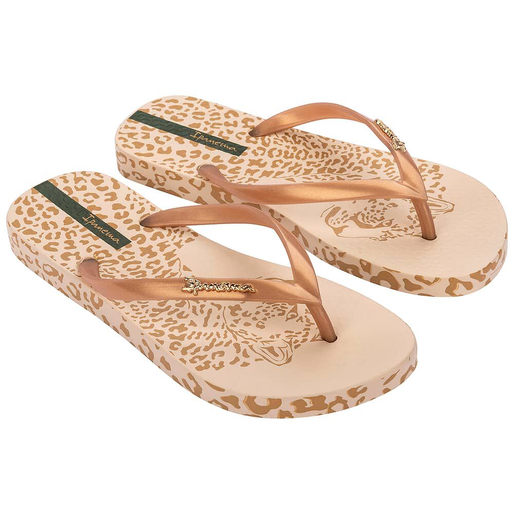 Sandalia Mujer Beige/oro Animal Chic Ipanema image number 1.0