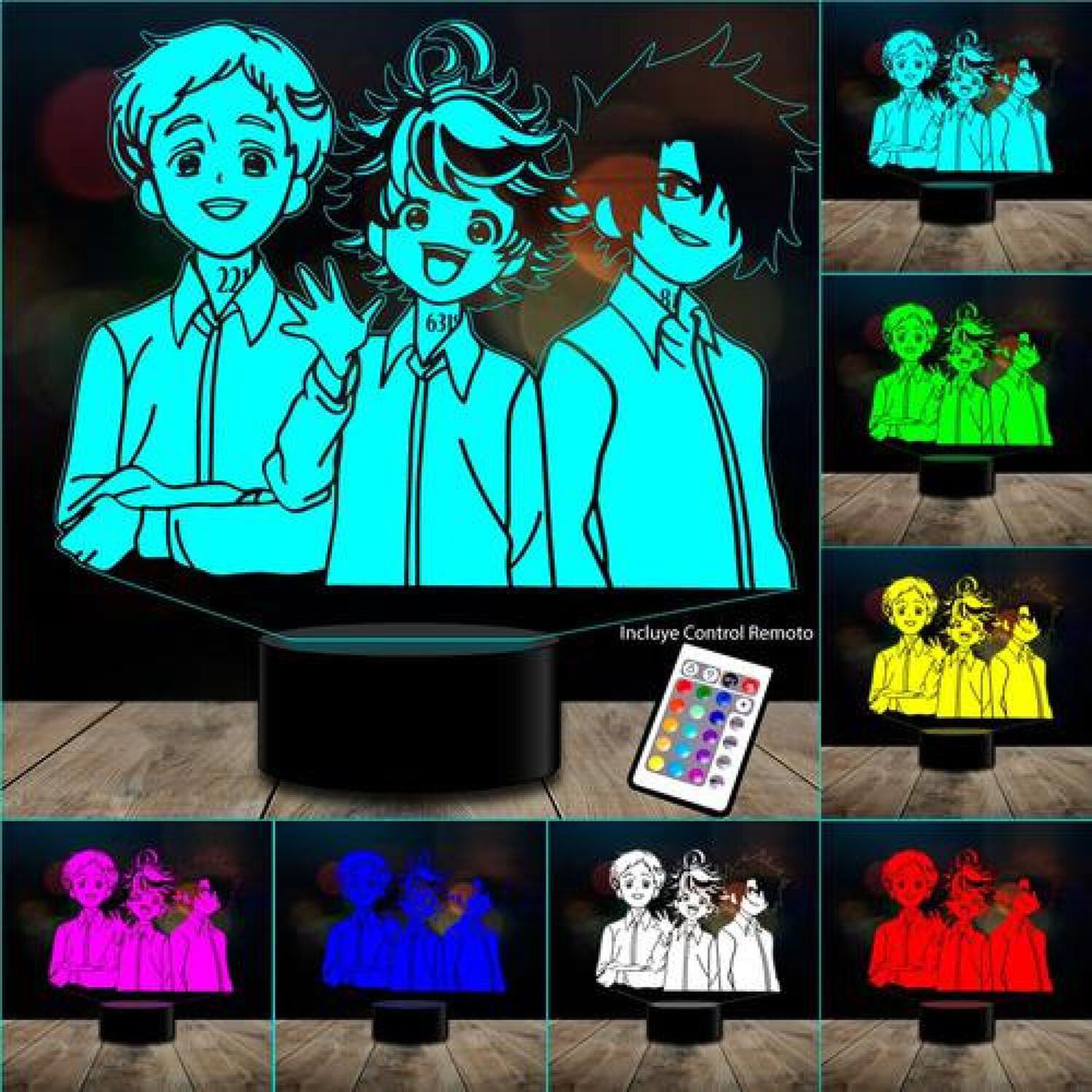 Lampara 3d The Promised Neverland Control Remoto image number 1.0