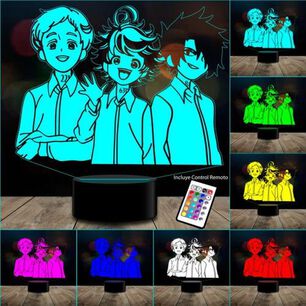 Lampara 3d The Promised Neverland Control Remoto