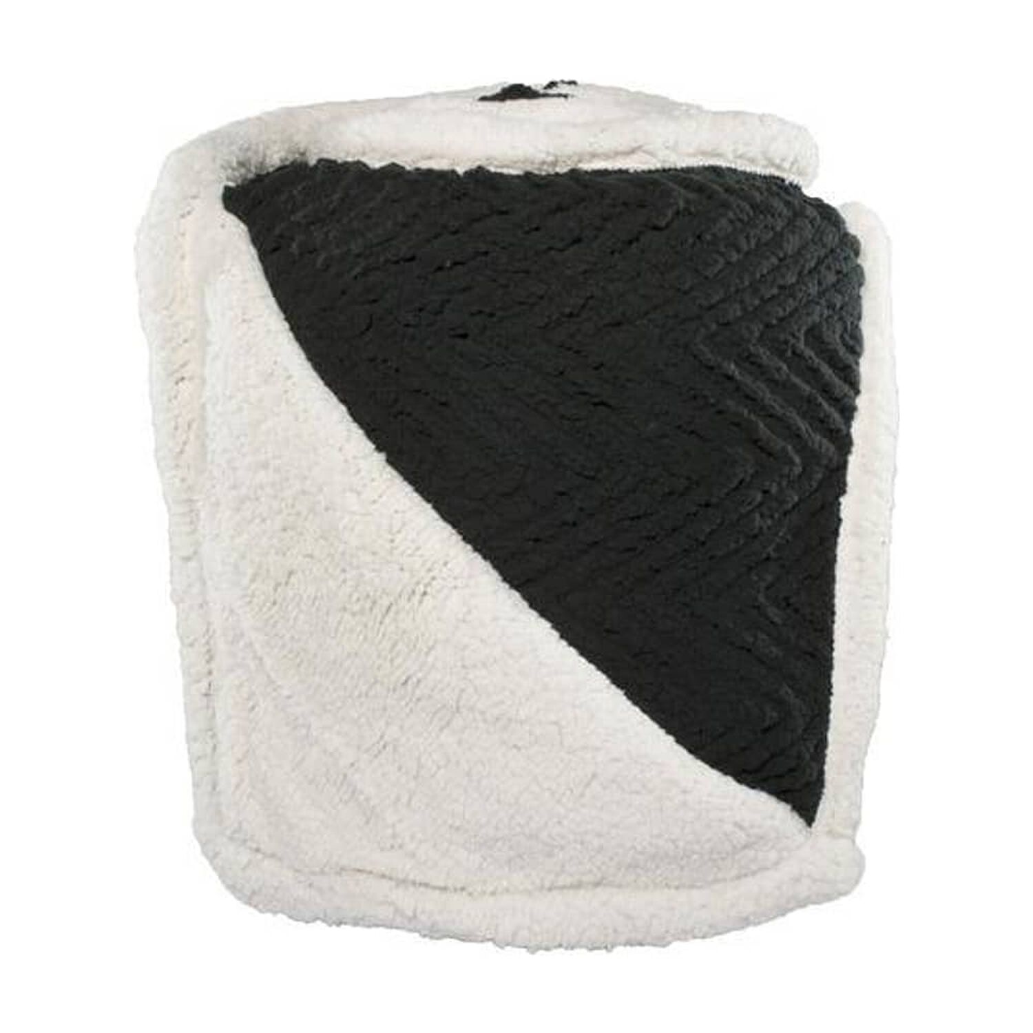 Frazada Andes Chiporro Espiga Negro 2 Plaza image number 1.0