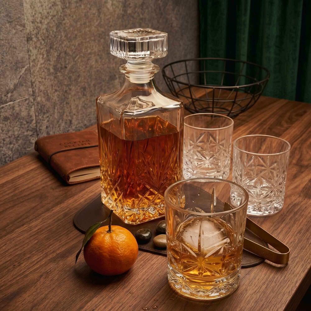 Set Botella 1lt Y 4 Vasos Whisky 325 Ml image number 2.0