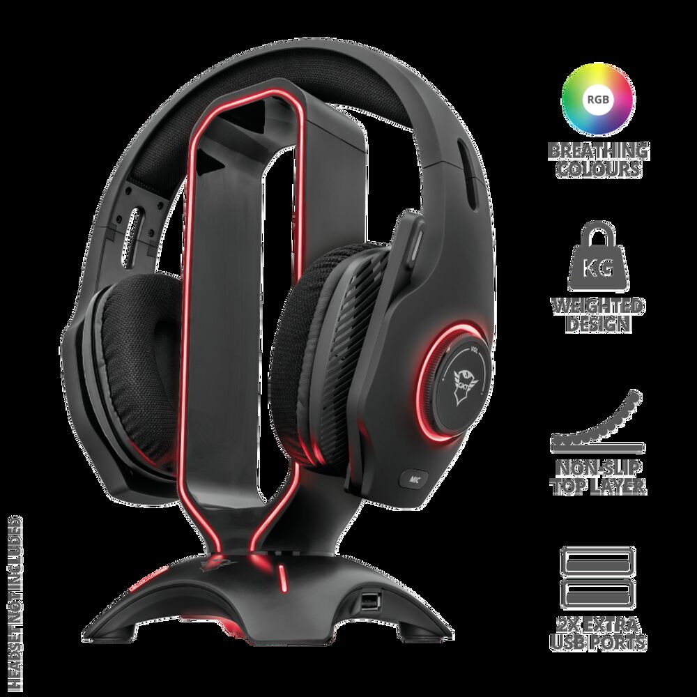 Soporte Stand Gamer Rgb Para Audífonos Trust Gxt 265 + Hub image number 7.0
