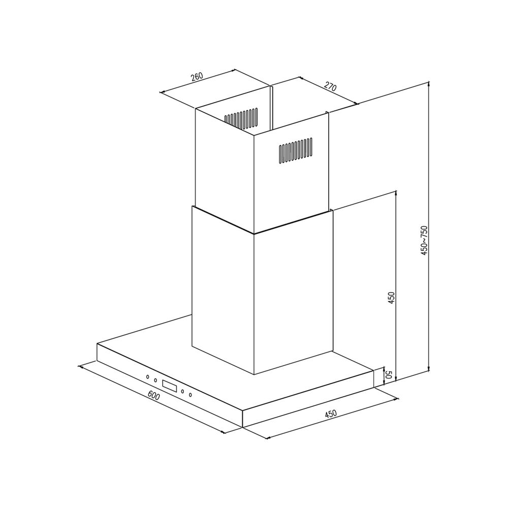 Campana Decorativa Groner Digital 60cm image number 3.0