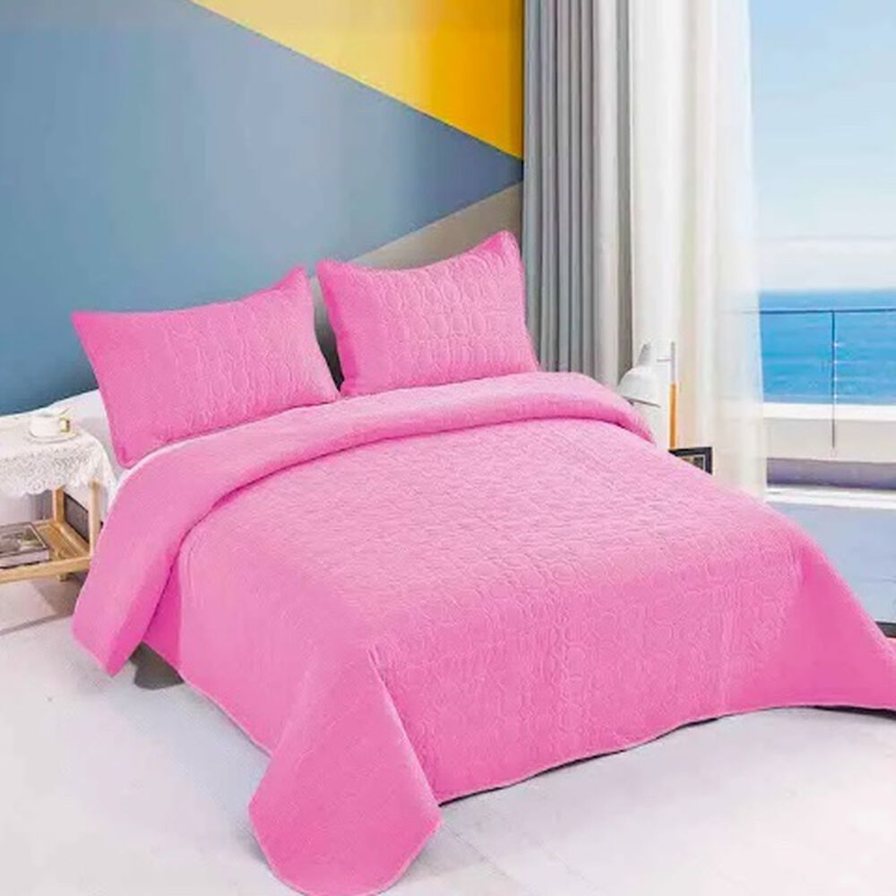 Cubrecama Quilt Cobertor King Rosado image number 0.0