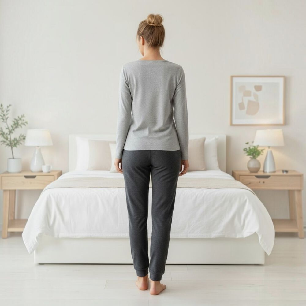 Pijama Mujer Algod&oacute;n Peace Love Coffee Gris image number 3.0