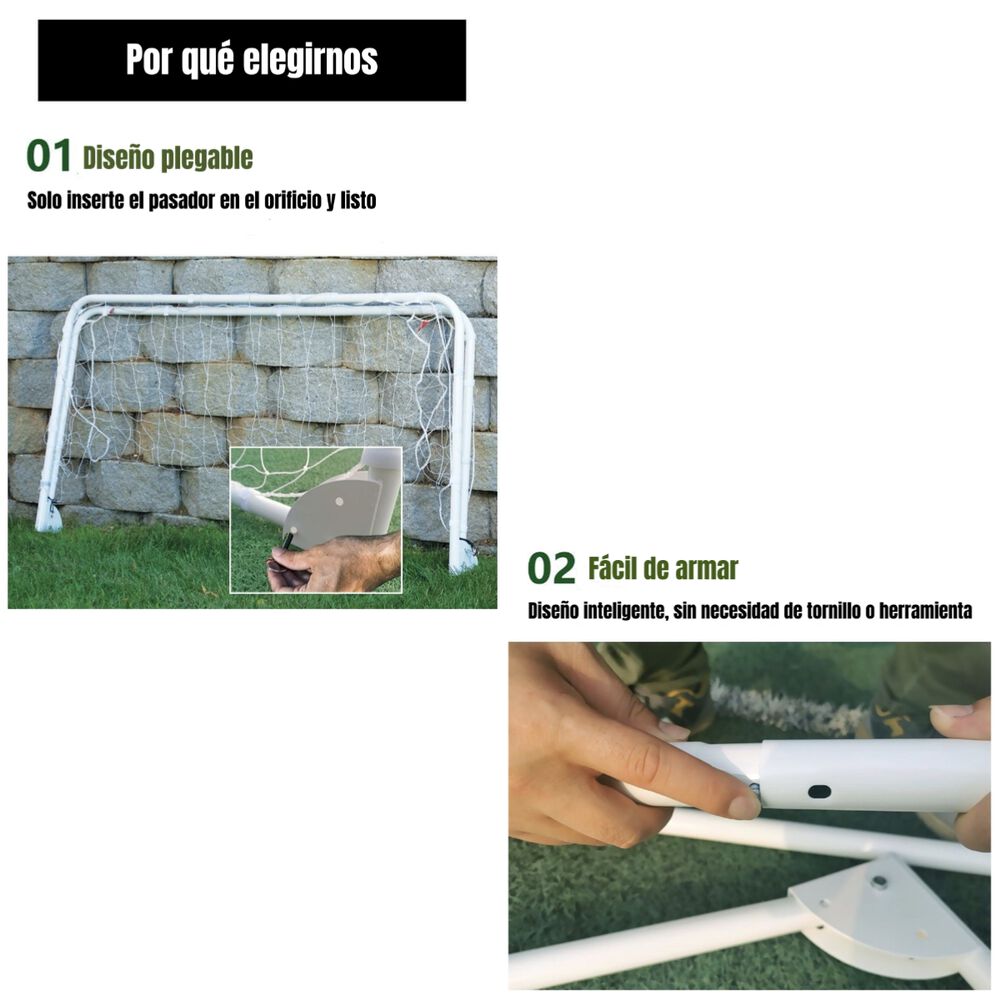 Arco De Fútbol 183x91cm Con Bolso De Transporte Lubabycas image number 4.0