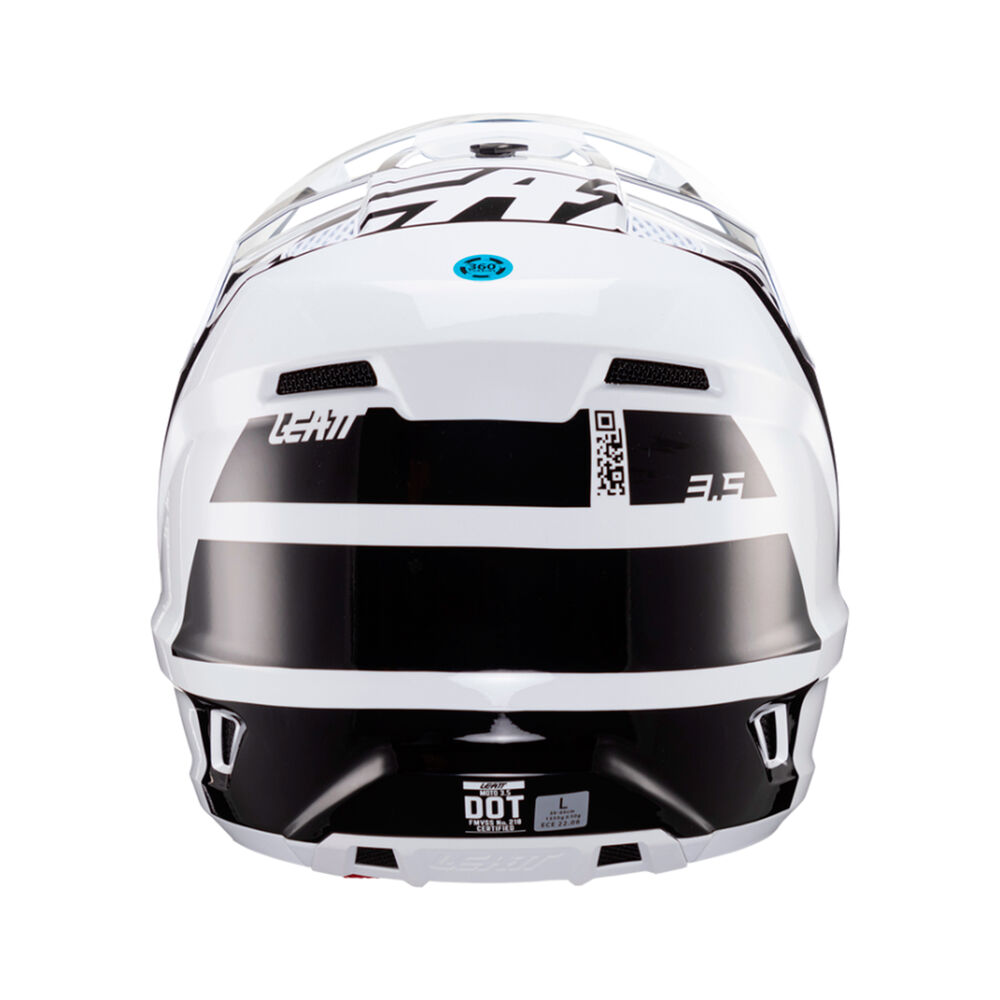 Kit Leatt Casco Con Antiparra Moto 3.5 V24 Negro Blanco Xl image number 4.0