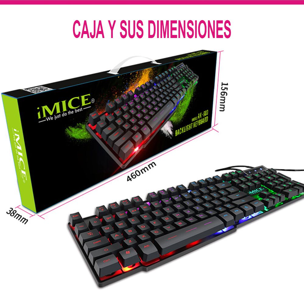 Teclado Gamer Premium Imice Ak 600 Retroiluminado image number 6.0