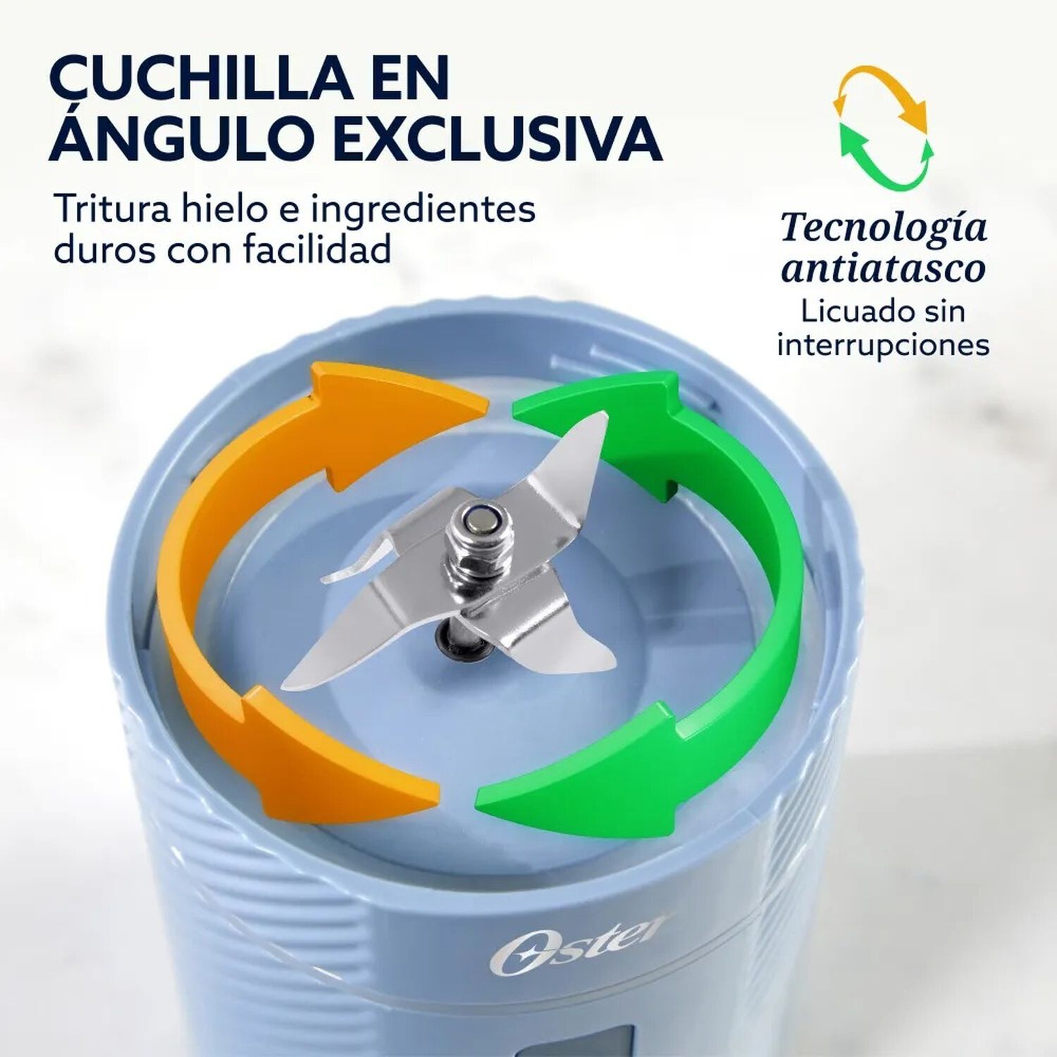 Oster - Licuadora Port&aacute;til Gomax 590ml Para Smoothies Blstgfp-mh20-000 - Azul image number 4.0