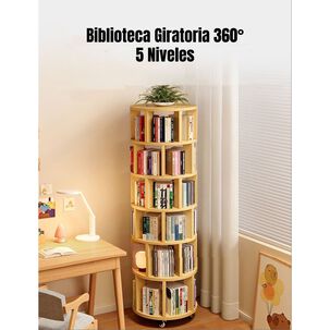 Biblioteca Giratoria 360 Librero Organizador Ruedas 165cm
