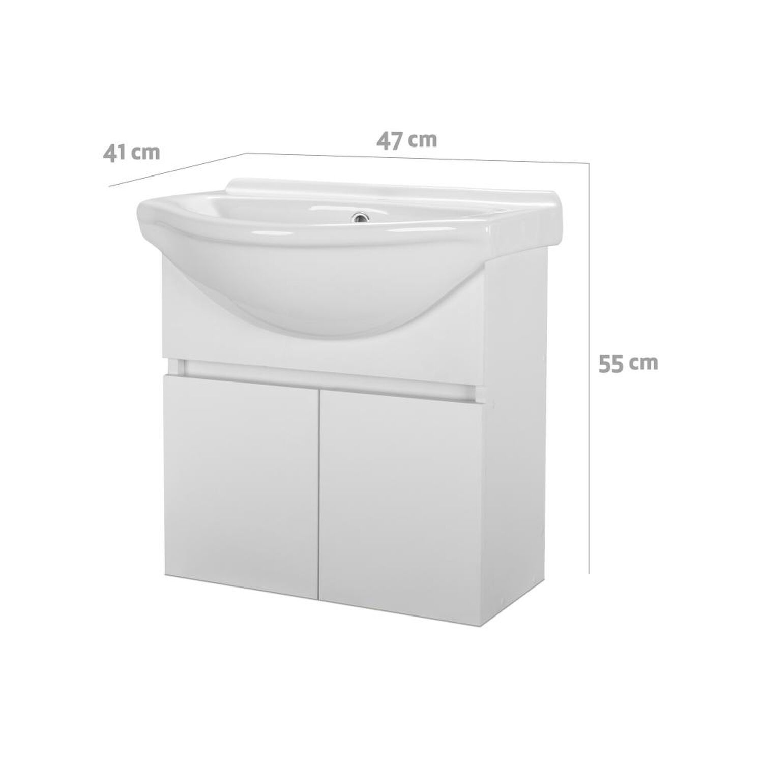 Mueble De Ba&ntilde;o Vanitorio Cic Cannes / 2 Puertas / 1 Repisa image number 2.0
