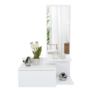 Mueble Recibidor De Pared Living 1 Cajon 90x60x35 Cm Blanco