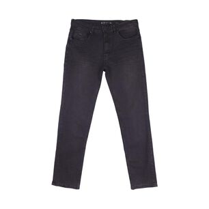 Jeans Tiro Medio Regular Slim Hombre Az Black