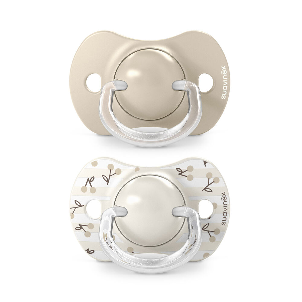 Chupete Sx Pro Fisiol&oacute;gico Silicona 0/6m 2u Birdies Beige image number 0.0