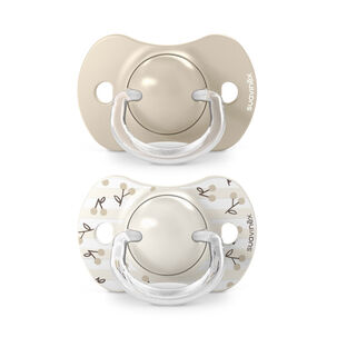 Chupete Sx Pro Fisiol&oacute;gico Silicona 0/6m 2u Birdies Beige