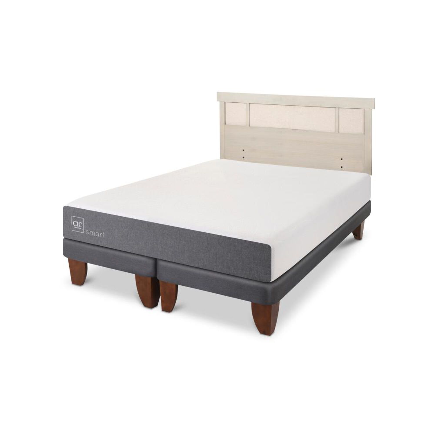 Cama Europea Cic Smart / King / Base Dividida + Respaldo image number 4.0