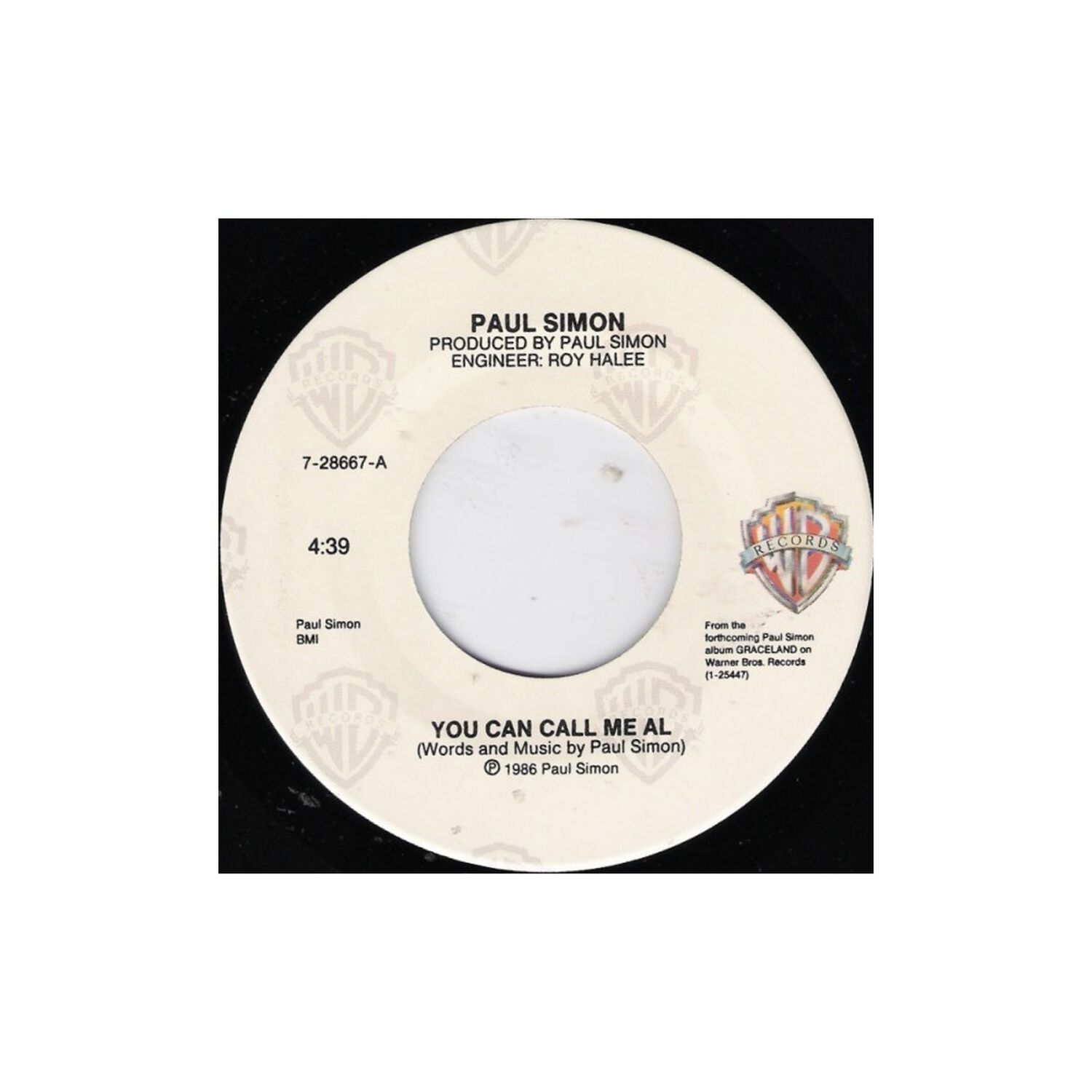 Paul Simon - You Can Call Me All | 7" Single Vinilo Usado image number 2.0