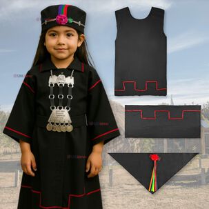 Traje Vestido Mapuche Niña Incluye Trapelacucha 4 Años Hasta Talla S Vestimenta Típica