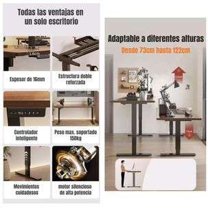 Escritorio El&eacute;ctrico Regulable Accesorios 140cm Lubabycas