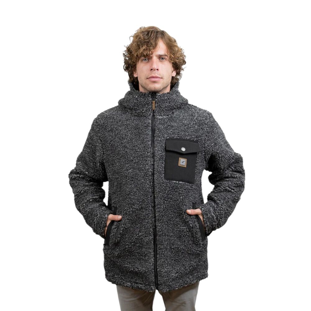 Chaqueta Canvas Reversible Woodstone V2 Negro Hombre Falcone image number 2.0
