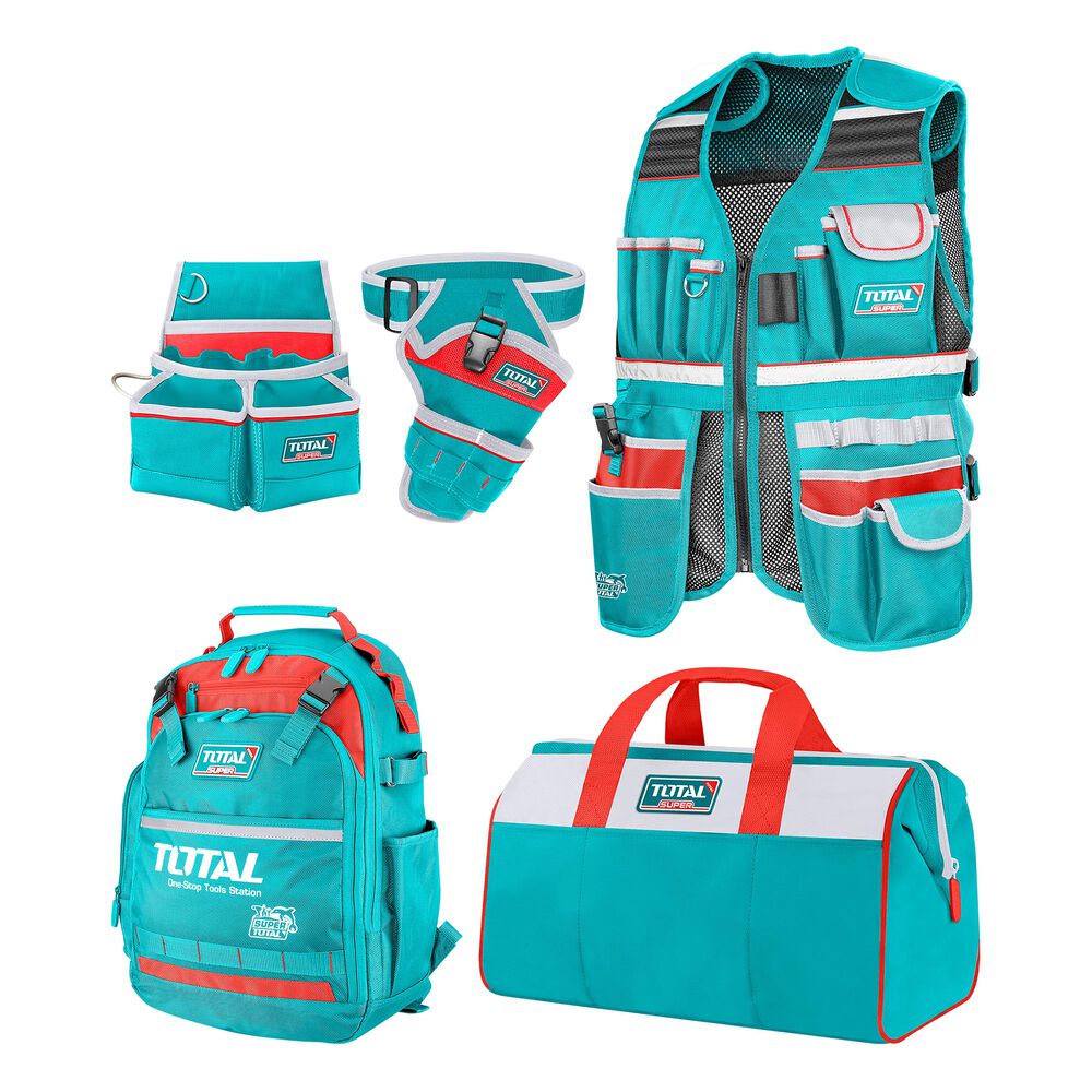Kit 5 Piezas Mochila, Chaleco, Bolso Y Portaherramientas Total image number 0.0