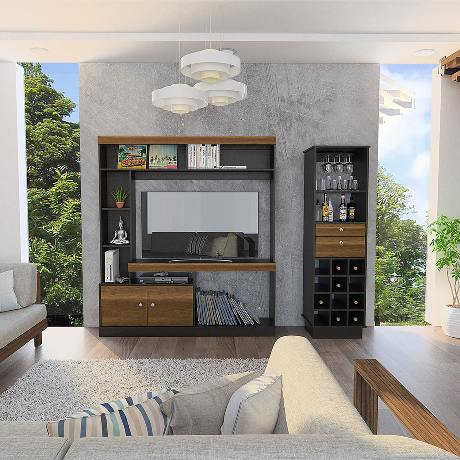 Combo Estante Casa Ideal Classic + Bar Casa Ideal Classic image number 3.0