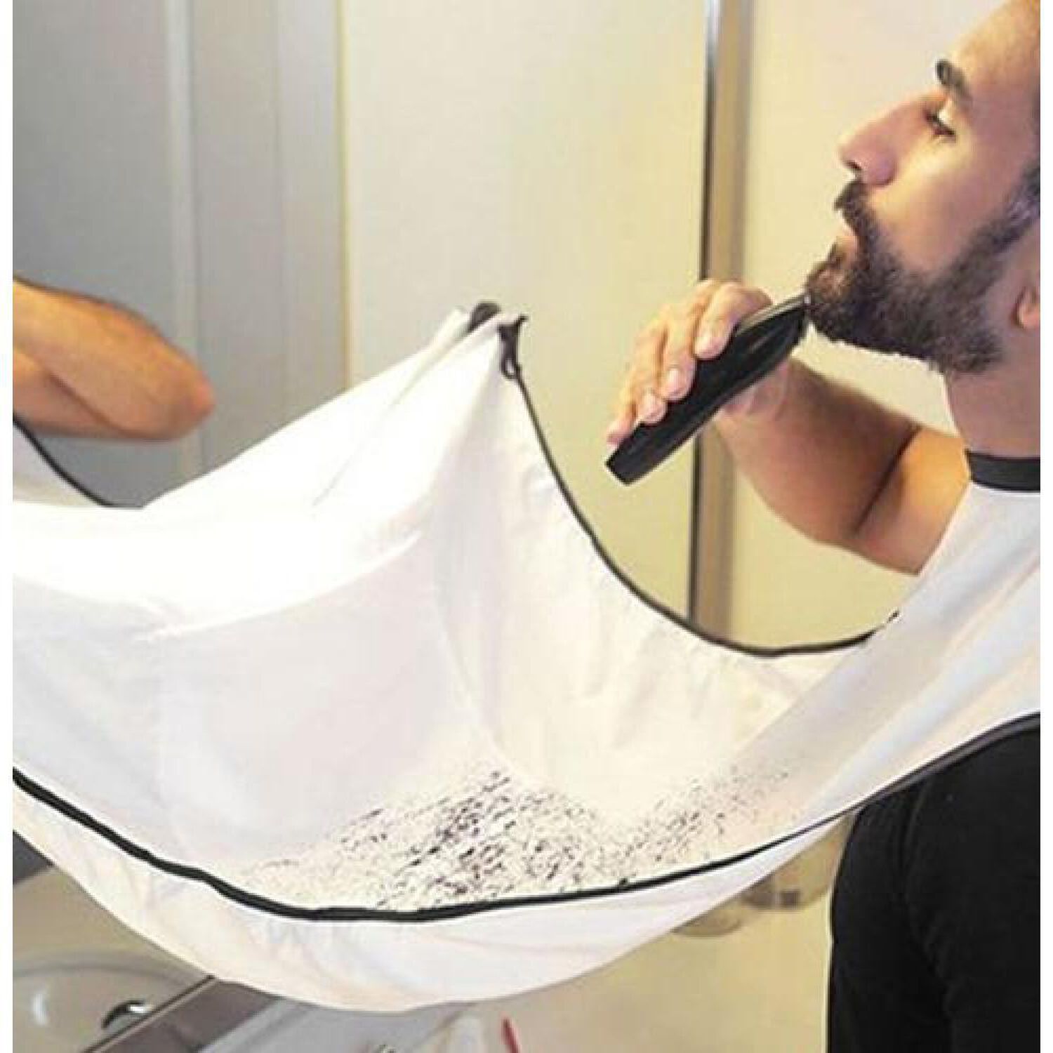 Capa Delantal Para Corte De Barba Afeitado Afeitar Blanco image number 2.0