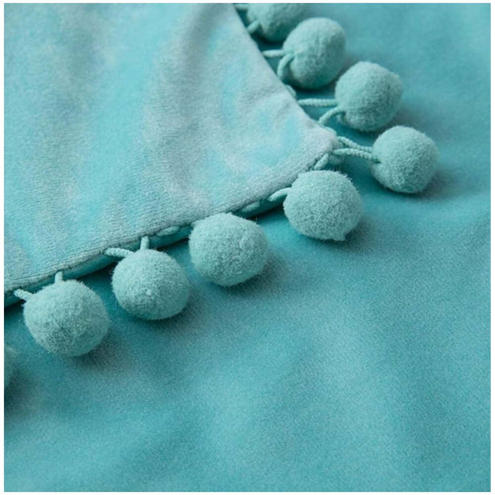 Pack De 02 Fundas De Coj&iacute;n De Terciopelo Con Pompon 45x45 Calipso image number 2.0