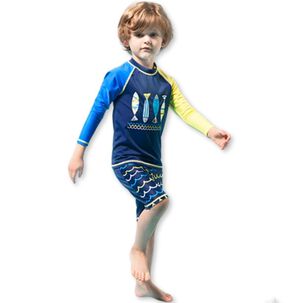Traje De Baño 3 Piezas Manga Larga Niño Jump Kids
