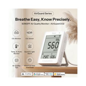 Monitor De Calidad Del Aire Co2 Wifi Matter Sonoff Airguard