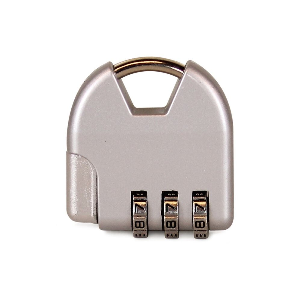 Candado Gris 3 D&iacute;gitos F La Maleta De Chile image number 2.0