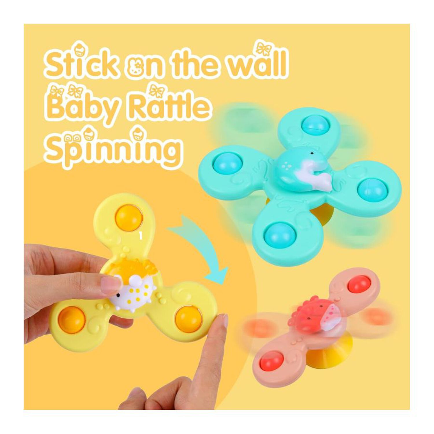 Juguete Giratorio Spinner Con Ventosa Para Bebes image number 4.0