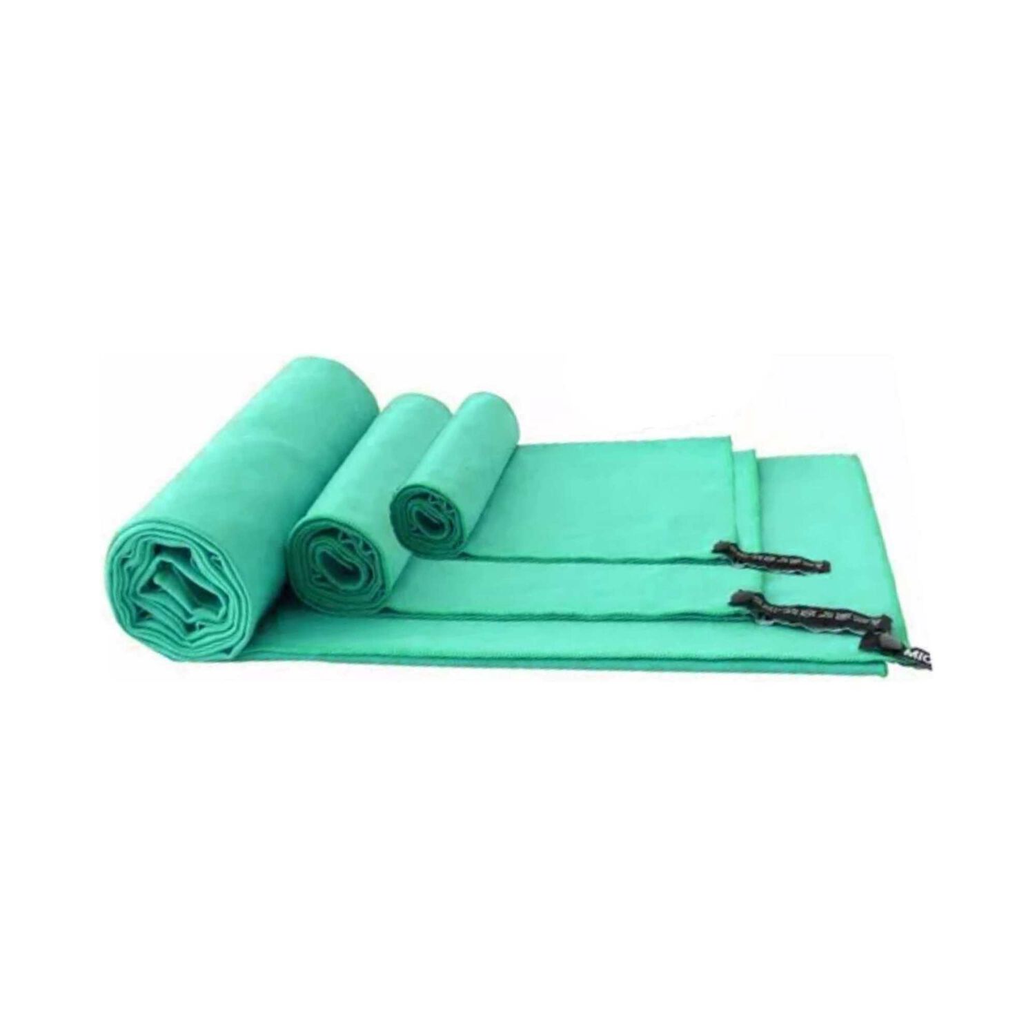 Set 3 Toallas Ba&ntilde;o Viaje Microfibra Secado R&aacute;pido Menta image number 2.0