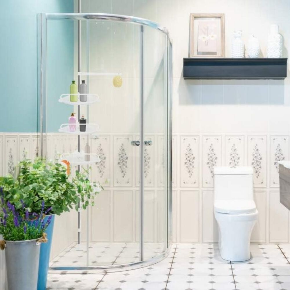Esquinero Organizador Baño Ducha Multiuso 4 Repisas Ajustable image number 3.0