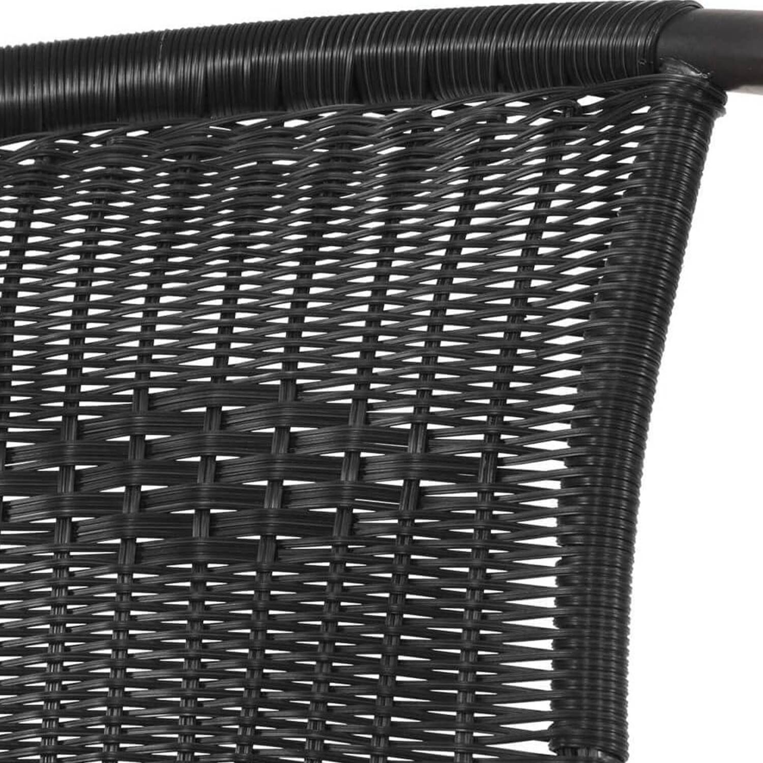 Set Terraza Maceio 2 Sillas + Mesa Vidrio 70x60 Cm Negro image number 2.0