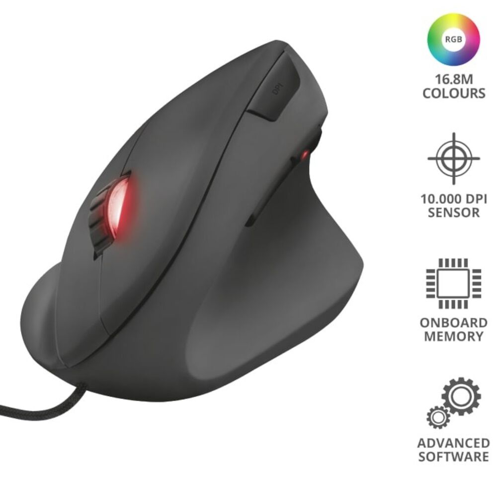 Mouse Gamer Vertical Trust Gxt 144 Rexx 10000 Dpi Ergonomico image number 10.0