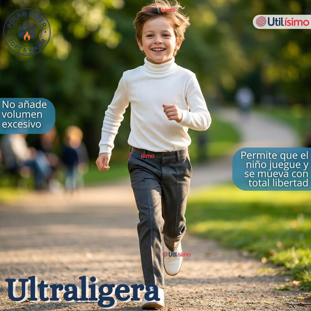 Pack 6 Poleras Camisetas Polar Primera Capa Beatle Manga Larga Colores Surtido Ni&ntilde;o image number 6.0