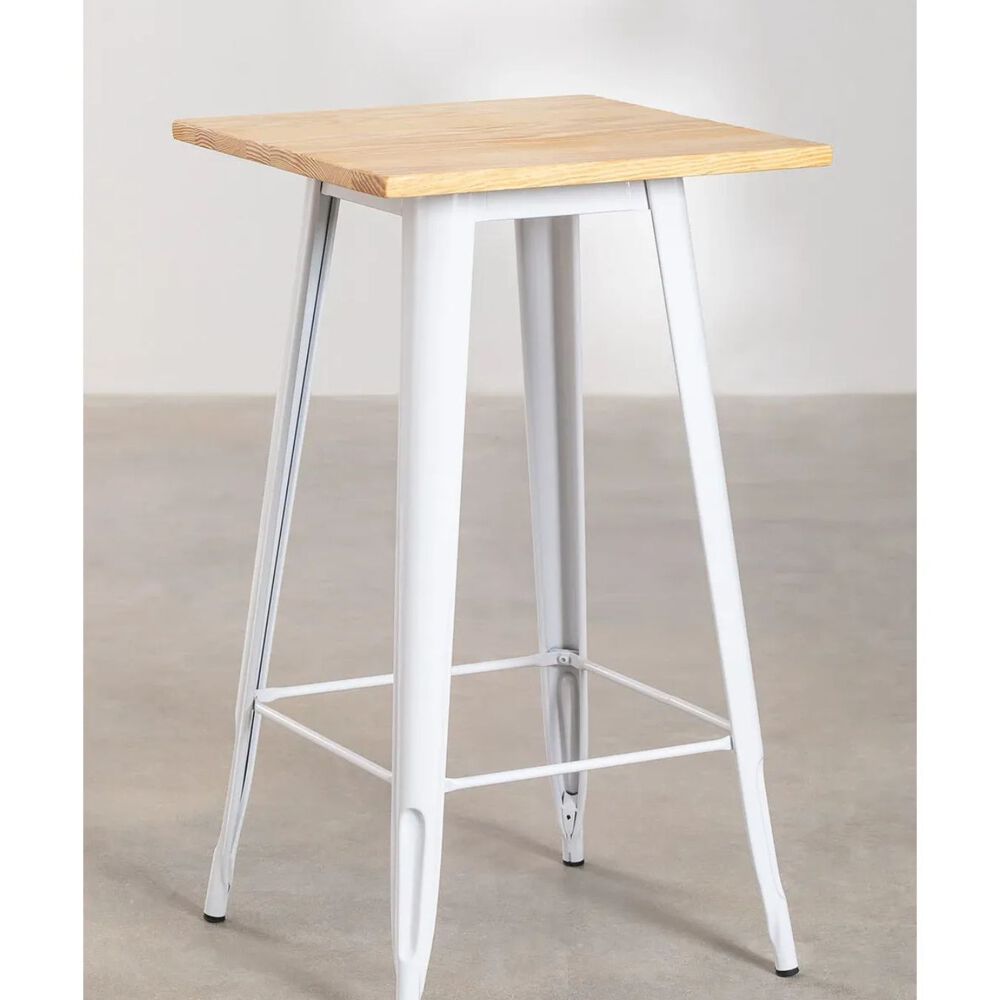 Mesa Bar Tolix Wood 60x60cm image number 1.0