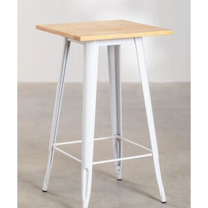 Mesa Bar Tolix Wood 60x60cm