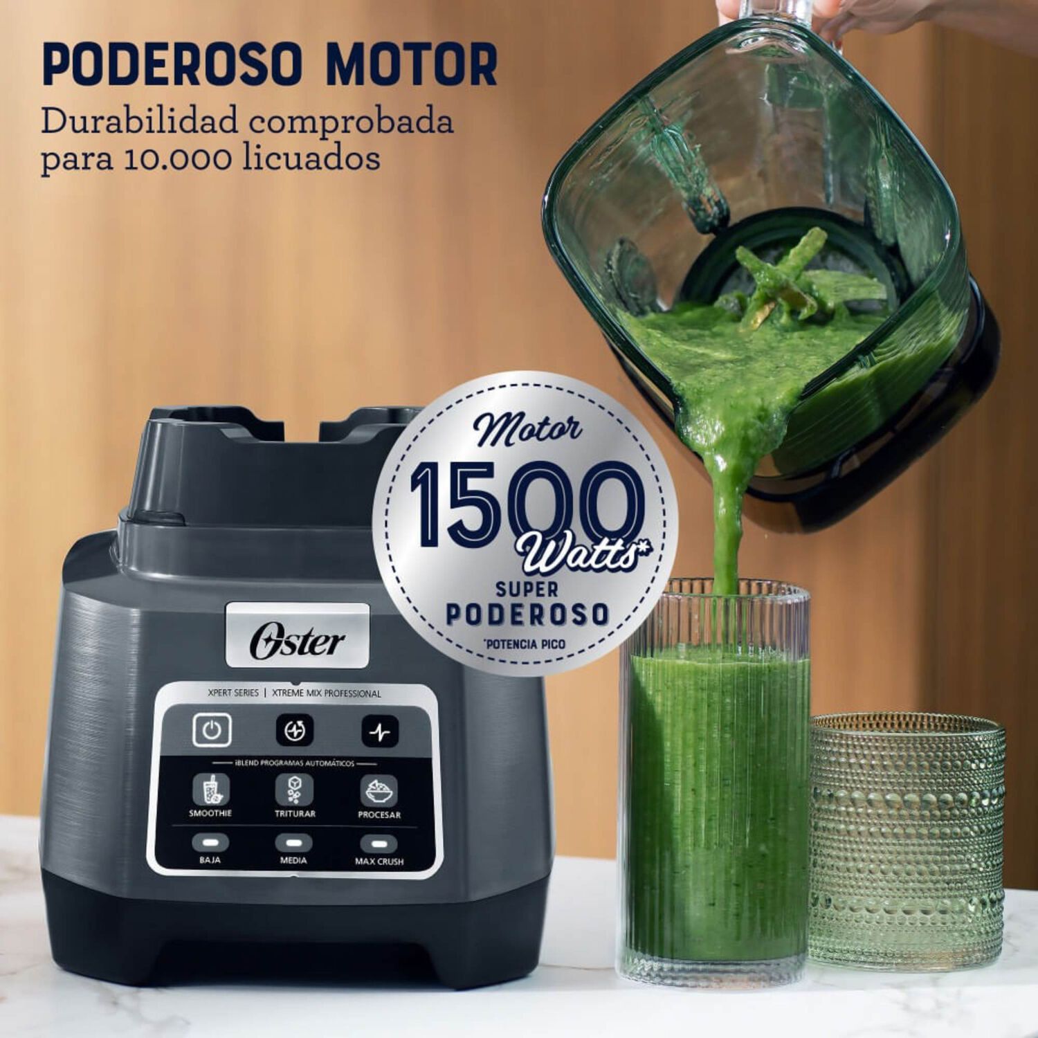Licuadora Profesional Oster Xtreme Mix Con Iblend Y Max Crush Con Tecnolog&iacute;a Reversible, Vaso Blend-n-go Blstxpg-bgw image number 5.0