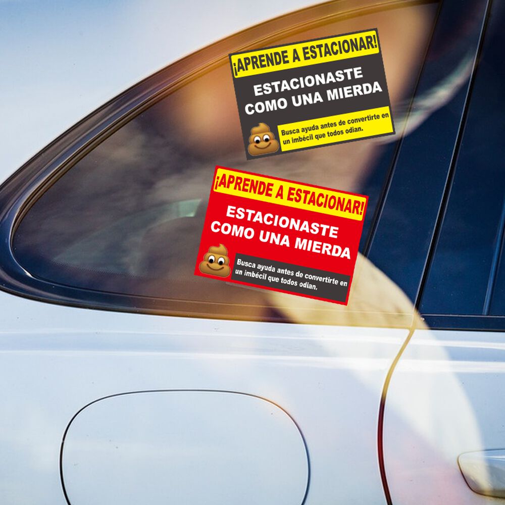 Pack Sticker Pegatinas Divertidas De Advertencia Estacionar image number 3.0