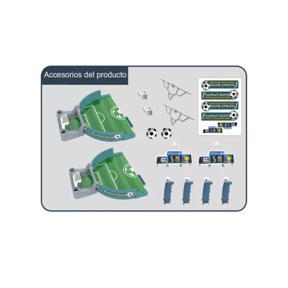 Juego Cancha De Futbol Mesa Portátil Niños Diversión Plástic image number 7.0