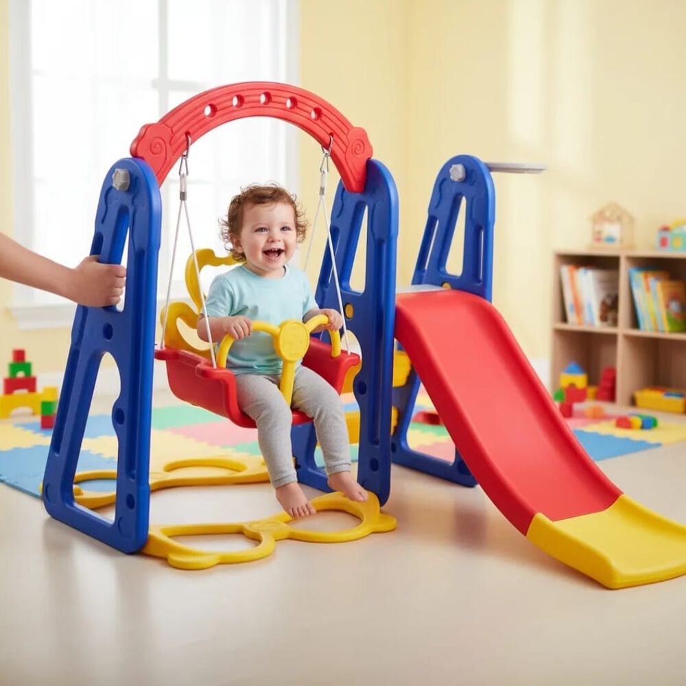 Columpio, Resbalin + Aro De Basquet Multicolor Musical image number 0.0