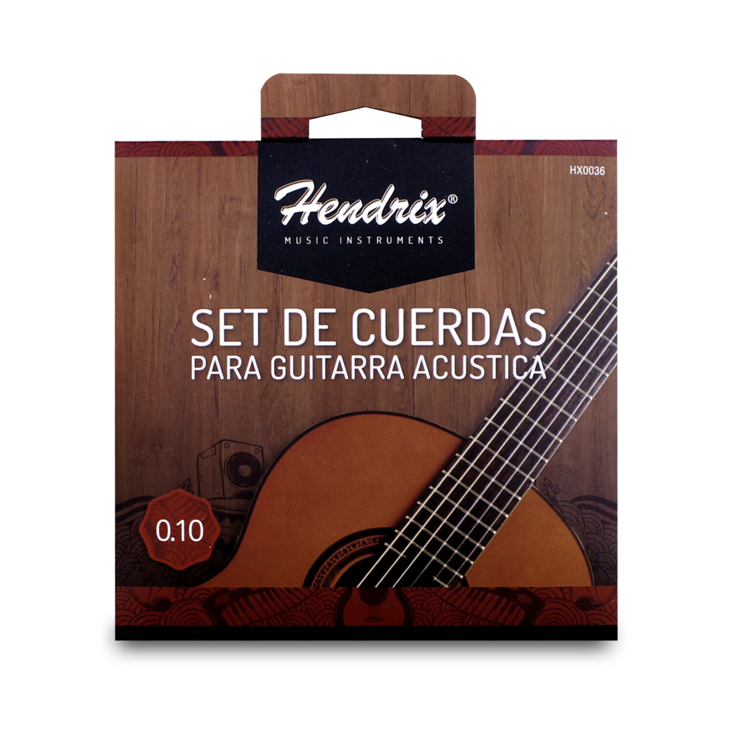 Set De Cuerdas Para Guitarra Acustica Espesor 0.10 - Ps image number 0.0